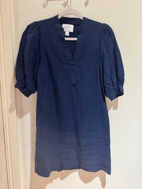 Lilly Pulitzer mialeigh linen dress  navy
